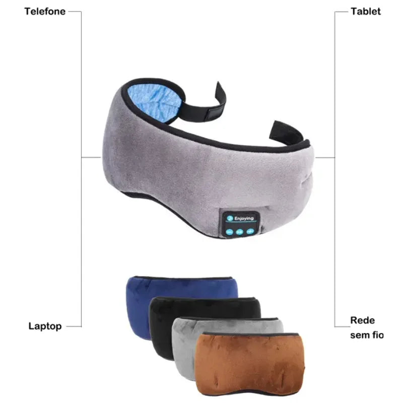 Fones De Ouvido Sem Fio Bluetooth, Esportes Dormir Headband, Fones De Ouvido Elásticos, Música Eye Mask, Headset