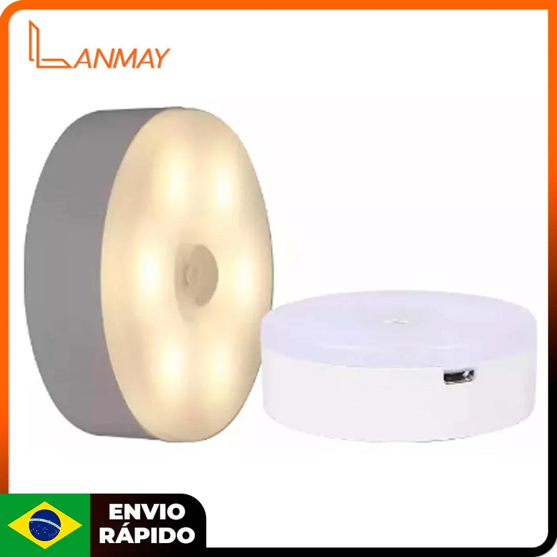 Luminárias De Lâmpadas De Led Sem Fios + Sensor De Presença + Cabo Usb Para Recarregar Prática - Entrega Rápida Venda Nacional