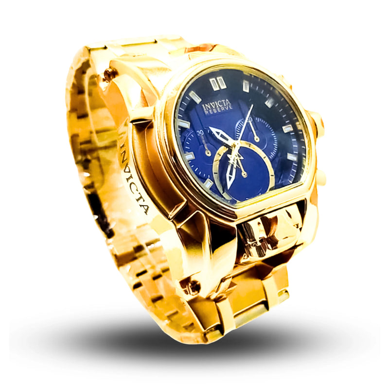 Invicta Zeus Magnum Men's Elegant Waterproof Stately Style 18K Gold Plated Watch + Gift in Box