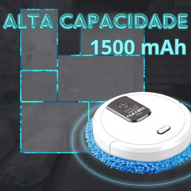 SKYTUR Robô Automático Passa Pano Esfregão Mop Umidificador Limpador de Sujeiras Reservatório 3 Funções - ENVIO IMEDIATO