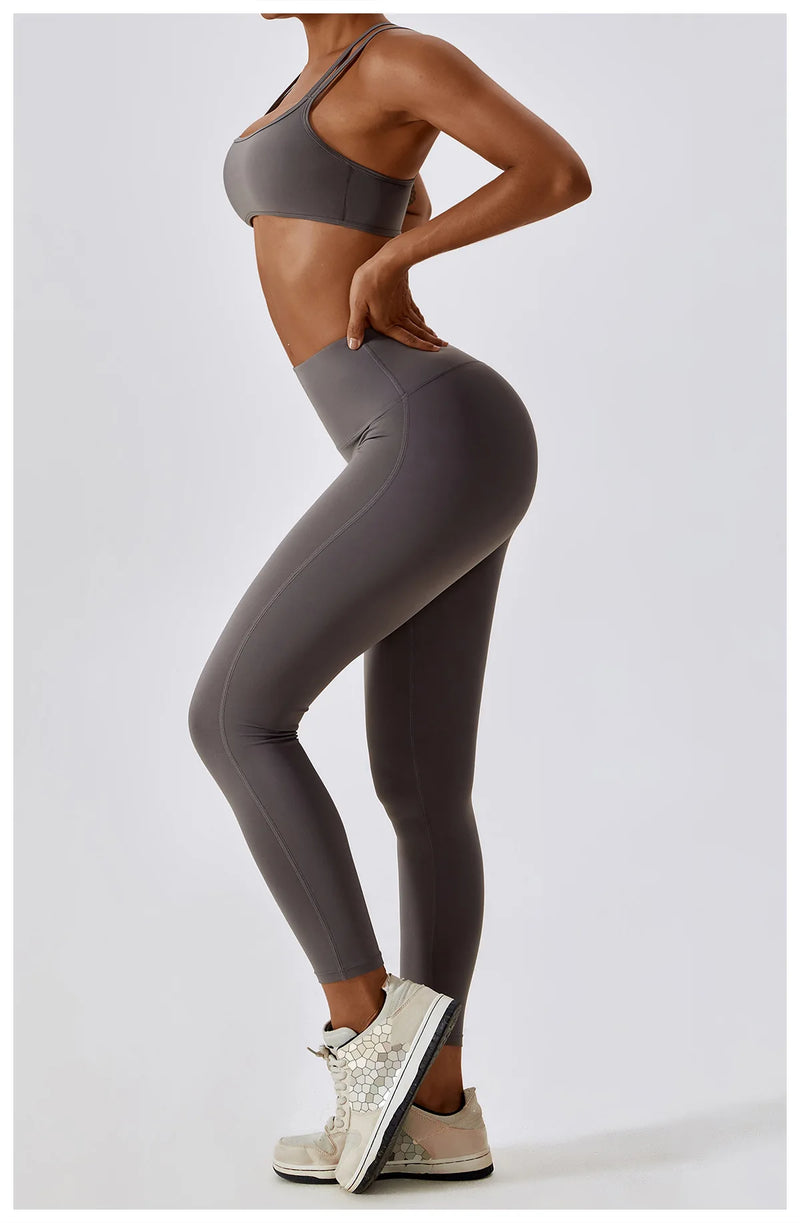 Yoga Clothing Sets Women Athletic Wear High Waist Leggings And Top Two Piece Set Seamless Gym Tracksuit Fitness Workout Outfits