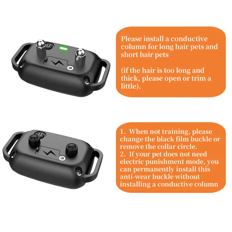 Coleira de treinamento digital para cães, 800m, à prova d'água, recarregável, controle remoto, animal de estimação, com display lcd, para todos os tamanhos, som de vibração de choque