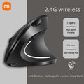 Xiaomi mouse vertical sem fio bluetooth 2.4ghz ergonomia mouses para jogos 1600dpi ajustável escritórios teclados eletrônicos ópticos