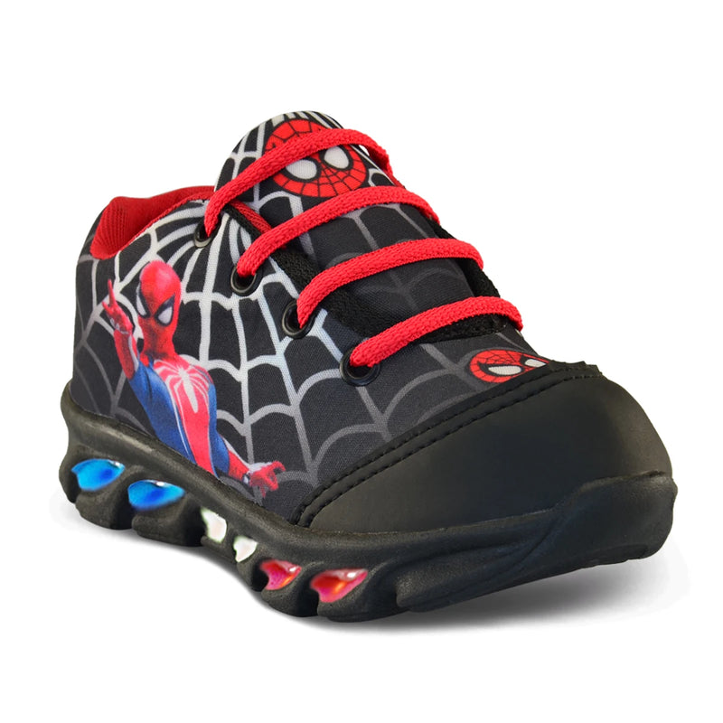 tenis de led infantil masculino homem aranha com luzinha meninos mais relogio e oculos