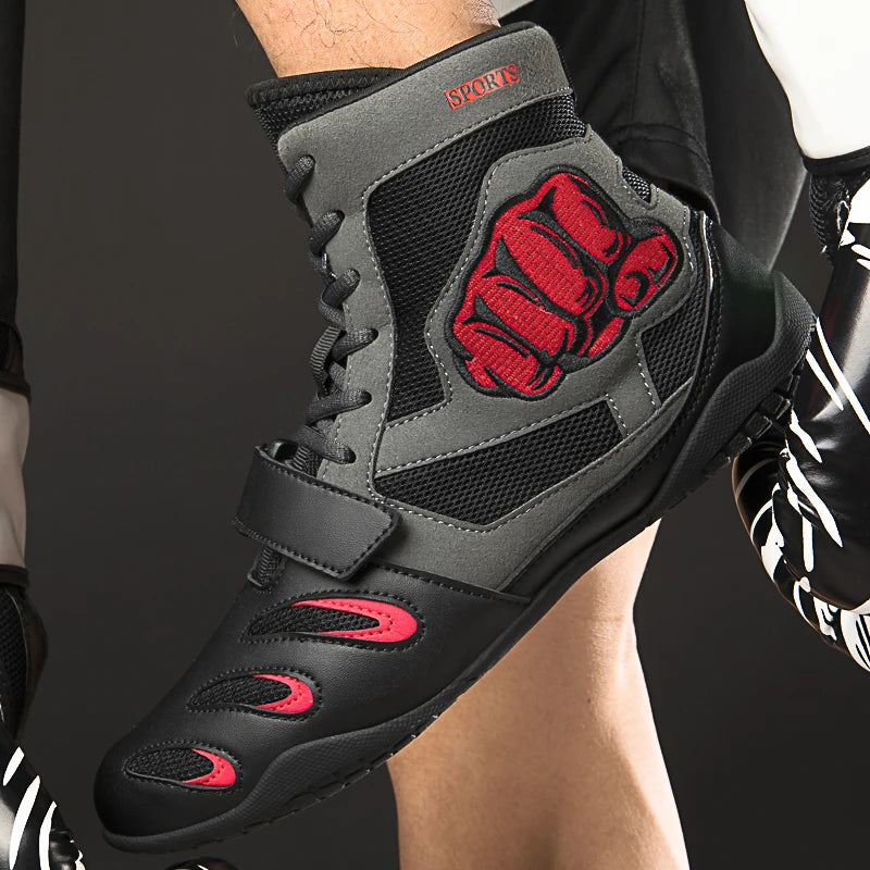 Professional Unisex Boxing Shoes, Breathable and Comfortable Wrestling Shoes, Combat Sports Shoes, Fitness Training Shoes