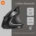 Xiaomi mouse vertical sem fio bluetooth 2.4ghz ergonomia mouses para jogos 1600dpi ajustável escritórios teclados eletrônicos ópticos