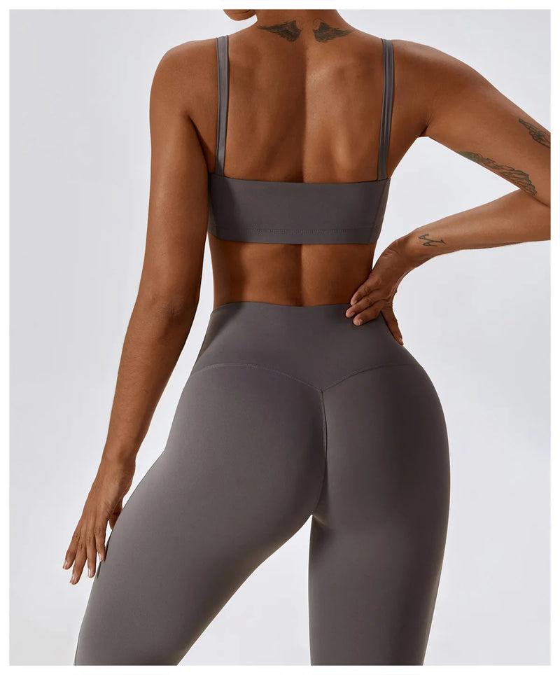 Yoga Clothing Sets Women Athletic Wear High Waist Leggings And Top Two Piece Set Seamless Gym Tracksuit Fitness Workout Outfits