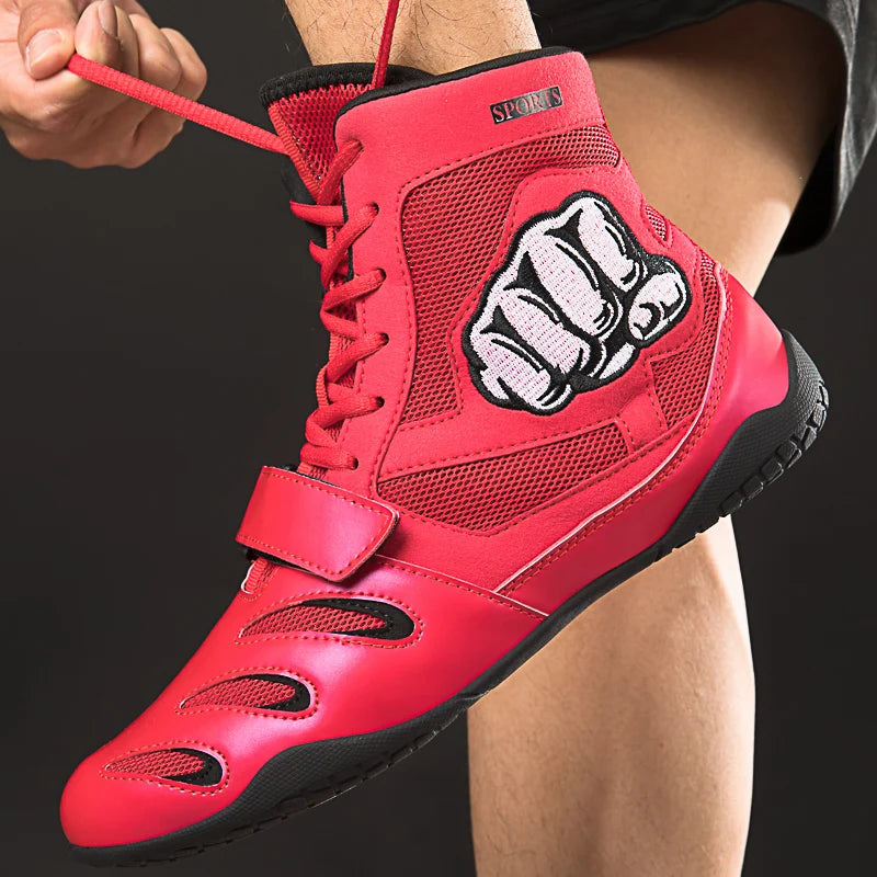 Professional Unisex Boxing Shoes, Breathable and Comfortable Wrestling Shoes, Combat Sports Shoes, Fitness Training Shoes