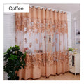 Flower Jacquard Tulle Window Curtain, Drape Lace, Voile Sheer Bordado, Quarto, Varanda, Living Room Decor, 100x250cm, 1Pc