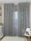 Cortina Sheer com folhas entrelaçamento para quarto e sala de estar, decorativa Cut-Out Design, 1PC