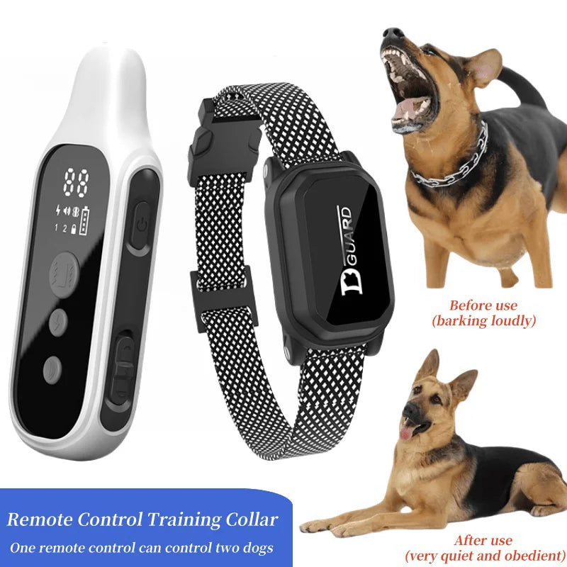 Coleira de treinamento digital para cães, 800m, à prova d'água, recarregável, controle remoto, animal de estimação, com display lcd, para todos os tamanhos, som de vibração de choque