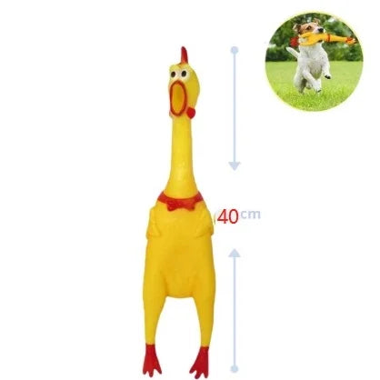 Rubber Sound Tie Toy para Pet, frango, frango, galo, cachorro, criança, bebê, 16 cm, 31 cm, 39 cm